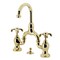 Kingston Brass Bridge Bathroom Faucet with Brass Pop-Up, Polished Brass KS7992TX - alternate 1